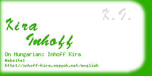 kira inhoff business card